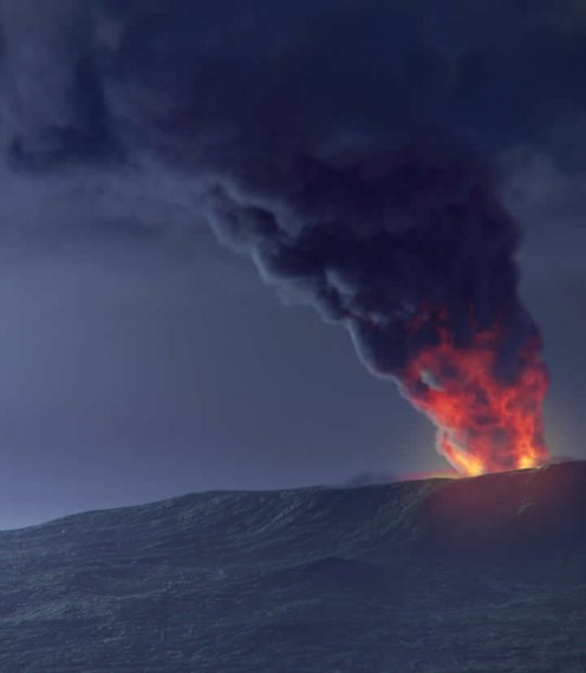 Ricostruzione 3D dell'eruzione del Vesuvio del 79 d.c al MAV di Ercolano