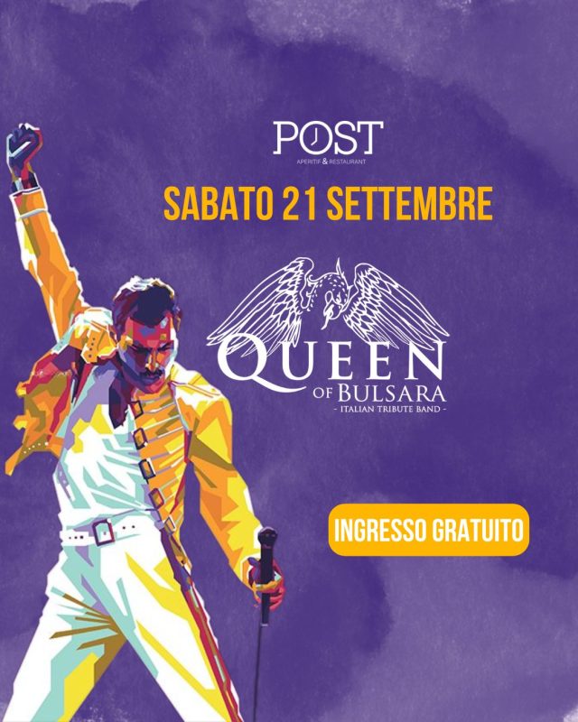 locandina queen of bulsara al Post aperitif club 21 settembre